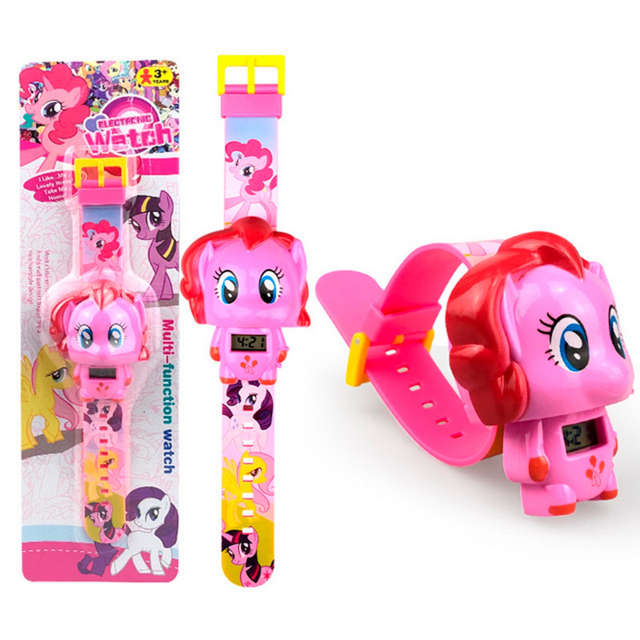 Reloj Niñas Digital Retractil Pinkie Pie